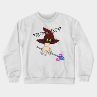 Enchanted Halloween hat trick or treat white Crewneck Sweatshirt